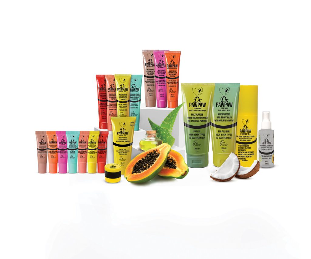 Selection of Dr.PAWPAW skincare products