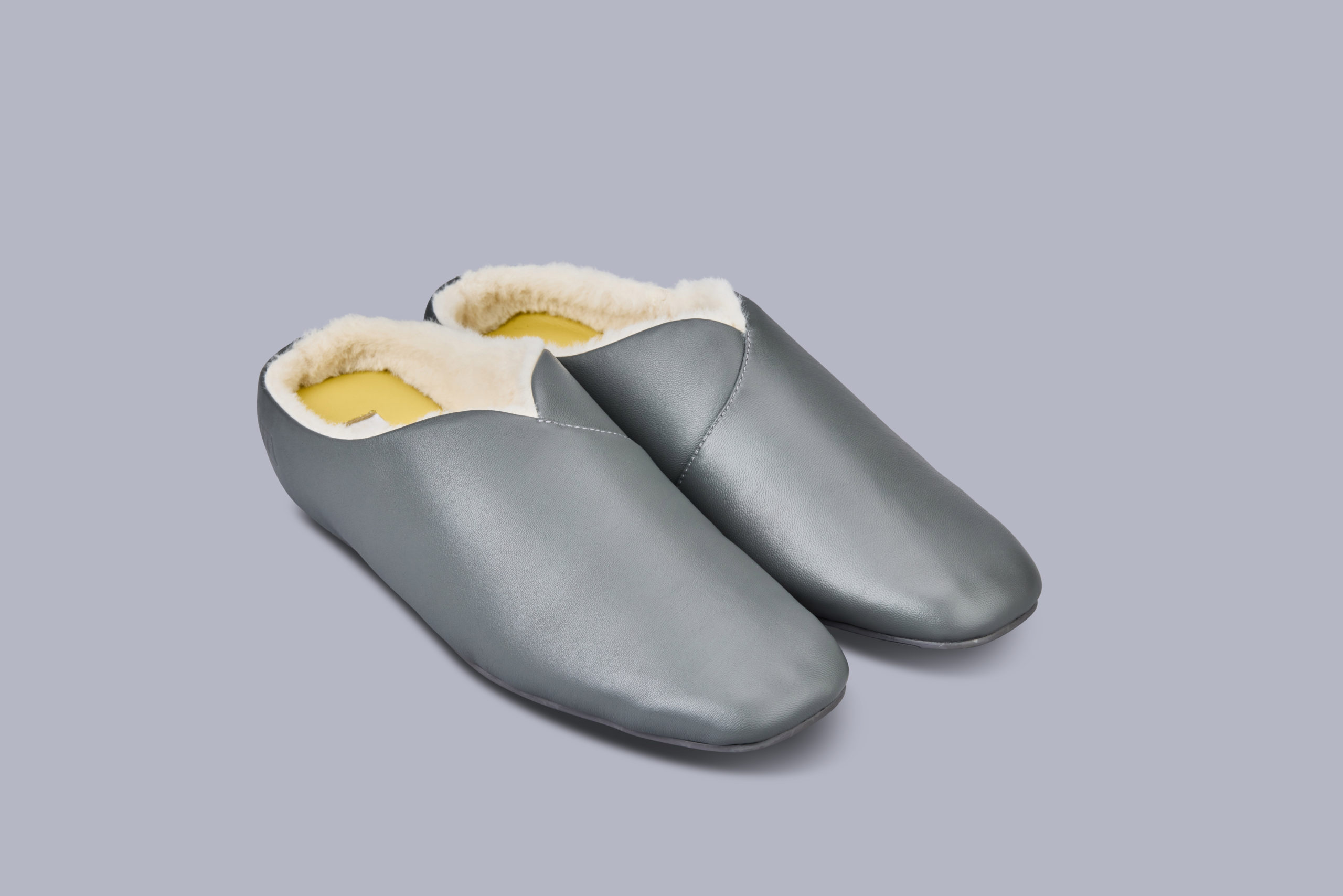 The London luxury slippers, quarter view