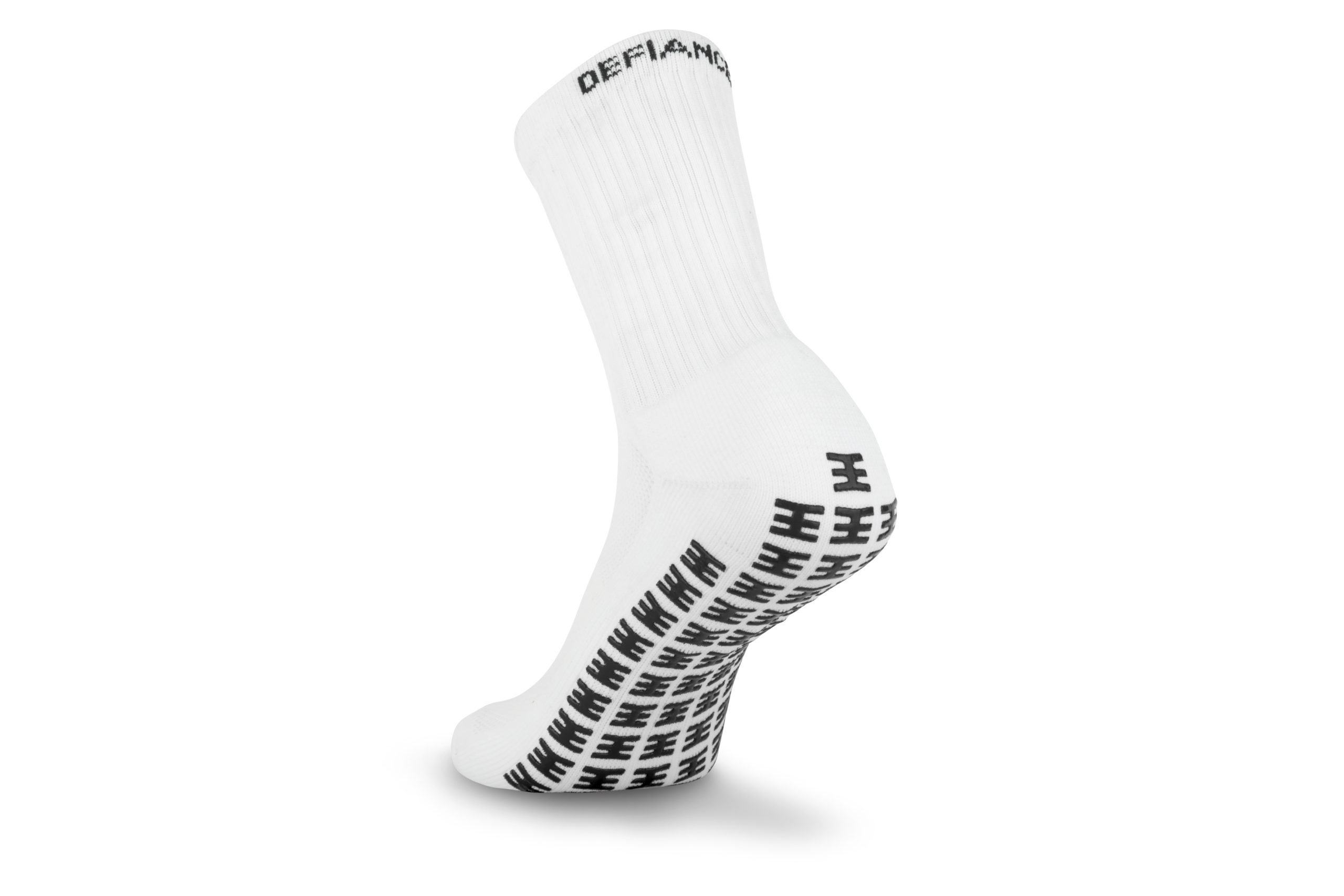 Defiance Grip Socks White – mid calf length